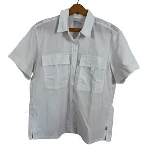 Eddie Bauer Women Button Up Shirt Top Size Small Hiking Fishing Outdoors Utility